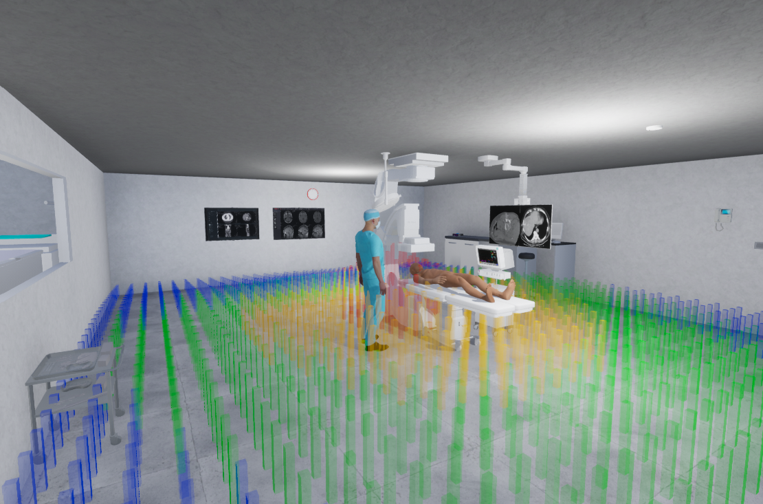 Floor bar histogram of the averaged radiation field