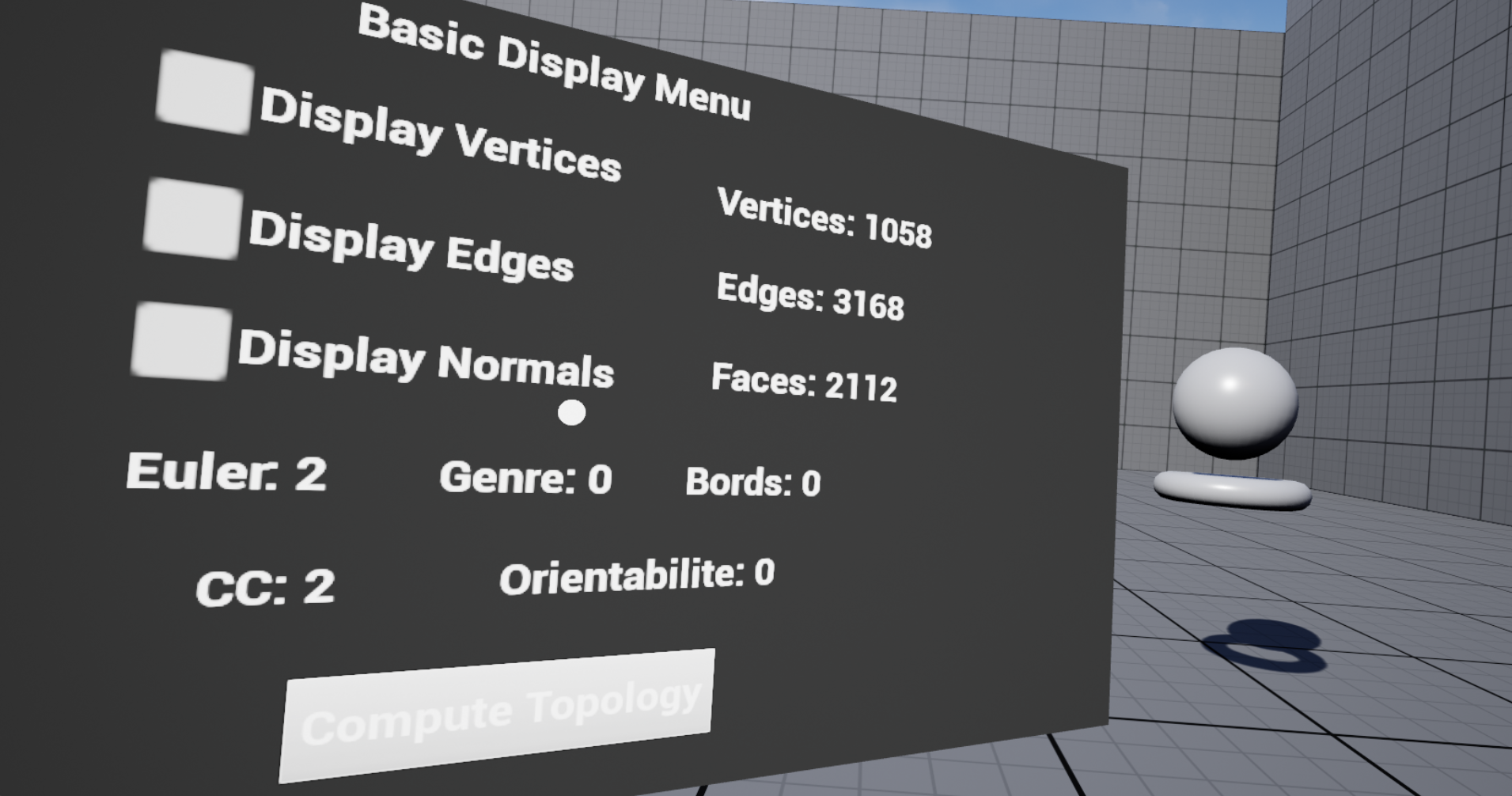 Topology readout for a mesh with several connected components